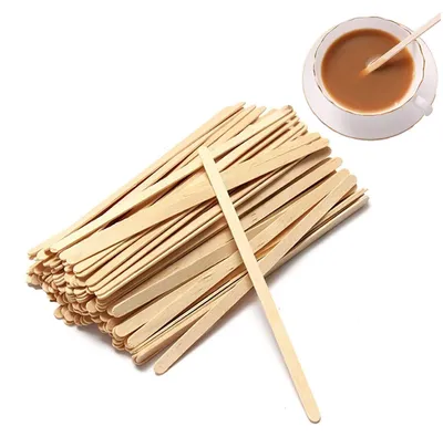 Holz-Rührstäbchen 200 Stück, 11 cm, für Kaffee & Basteln