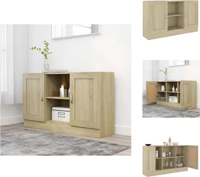 Produktbild von vidaXL Sideboard Sonoma-Eiche 120x30,5x70 cm Holzwerkstoff -  Sideboards