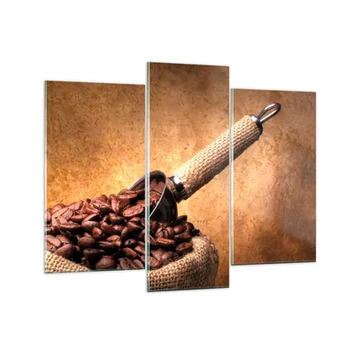 Produktbild von Bilder auf glas - Kaffee Getreide geröstet - 130x100cm - Glasbilder - Wandbilder - Kunstdruck - zum Aufhängen bereit - Wanddekoration aus Glas - Glas Bilder - Wandbild auf Glas - GCB130x100-2536