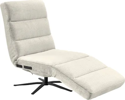 Produktbild von KAWOLA Relaxliege ALINA motorisch Cord Vintage cremeweiß