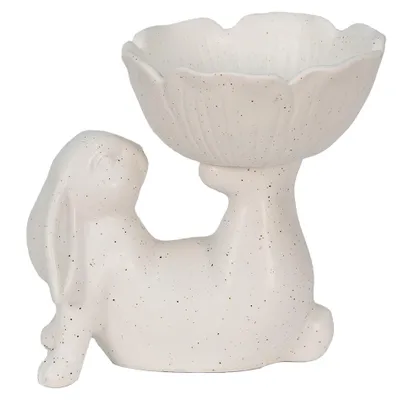 Obrázok produktu pre Clayre & Eef Figúrka králika 15x11x14 cm Biela polyresinová