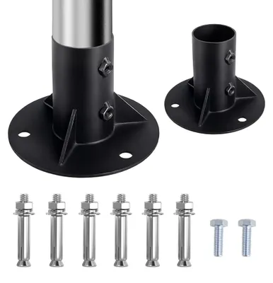 Schroefhuls rund, 2 Stück, Ø 52/65 mm, stählerner Pfostenträger