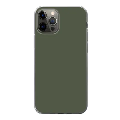 Produktbild von MuchoWow® Handyhülle Schutzhülle Hülle für iPhone 12 Pro Grün - Olive - Farbe - Grün - Fest - Olivgrün Silikon Softcase Handy Hülle - Abdeckung