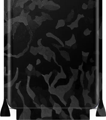 Produktbild von apgo Rückseite + Seiten Schutzfolie, Skin, kompatibel mit OnePlus 9R, Hinten Displayschutzfolie aus Vinylfolie, kratzfest, einfache Montage - Schwarzes Tarnmuster