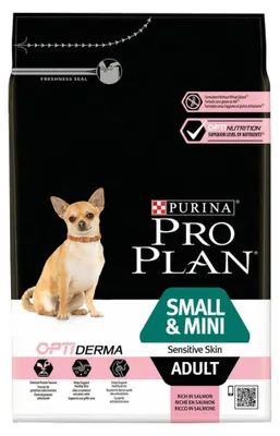 Obrázek produktu pro Purina Pro Plan Small & Mini Adult Sensitive Skin, Dospělý jedinec, Losos, 3 kg