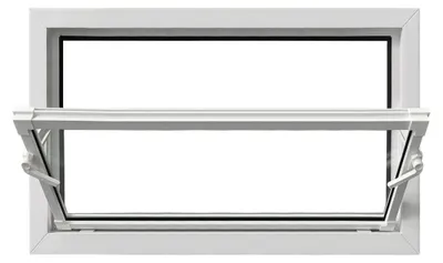 Obrázek produktu pro Suterénní okno Framex, bílé, šírka x výška 80 x 40 cm (800 x 400 mm), dvojité zasklení, výklopné okno, plastové okno z PVC pro garáž a suterén