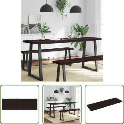 Produktbild von The Living Store Tischplatte 180x60x(2-6) cm Massivholz Behandelt Baumkante