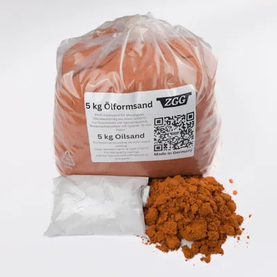 Obrázek produktu pro Formovací písek na bázi oleje pro lití kovů do forem, hmotnost: 5 kg, včetně 100 g talku