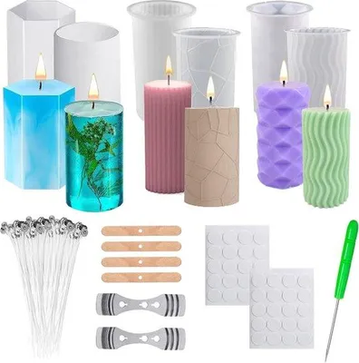 Produktbild von Handgefertigte Kerzen - Kerzenmachen - Kerzenwickel / Kerzenformset für die Herstellung von verschiedenen handgemachten Kerzen