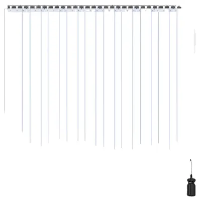 Obrázok produktu pre VEVOR pásová záclona, výška 213 cm x šírka 152 cm, hrúbka 0,2 cm, 10 kusov priehľadných PVC pásových dverových záclon, záclona do mrazničky, plastové dverové pásy s 50 % presahom
