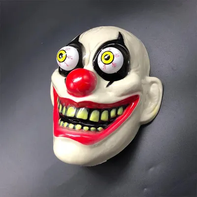 Image de Accessoire de cosplay effrayant pour Halloween : masque en plastique souple et portable, idéal pour les fêtes de carnaval ou sur le thème d'Halloween, sans cheveux