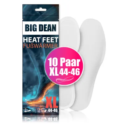 Produktbild von BigDean 10 Paar Fußwärmer – Sohlenwärmer für Schuhgröße 44-46 8h Wärme