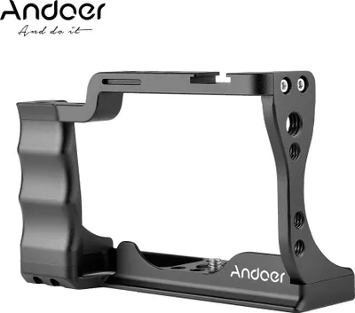 Produktbild von Andoer Kamerakaefig Aluminiumlegierung mit Kaltschuhhalterung Kompatibel mit Canon EOS M50 DSLR Kamera