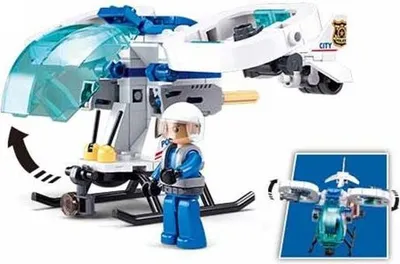 Produktbild von Sluban Metropolis M38-B1217C Luftpatrouillen-Hubschrauber: Luftpatrouille