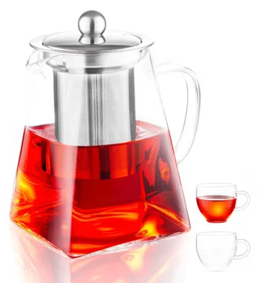 Gläserne Teekanne mit Infuser, 550 ml, Borosilikatglas