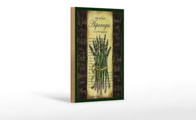 Produktbild von Holzschild Spruch 12x18cm Cafe de Paris Asparagus Spargel