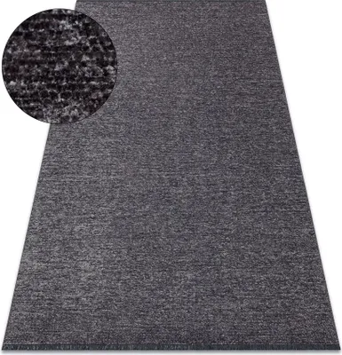 Zdjęcie produktu dla Dywan FLORENCE 24021 Jednolity, glamour, płasko tkany, frędzle - antracyt szary 195x290 cm