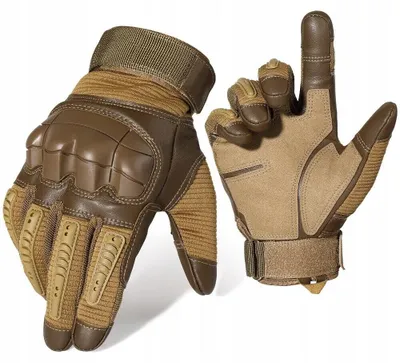 Produktbild von Fahrradhandschuhe A16 aus Kunstleder, Touchscreen, Braun, L