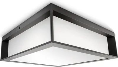 Produktbild von Philips EcoMoods Wandleuchte, Deckenbeleuchtung für den Außenbereich, Anthrazit, Metall, IP44, Eingang, II