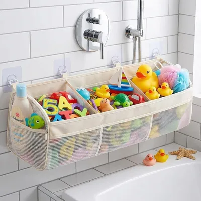 Produktbild von Omgoods – Badezimmer-Organizer für Spielzeug mit 3 Fächern