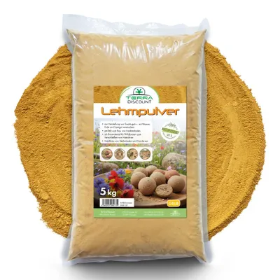 Produktbild von Terra Exotica Lehmpulver gelb 5 kg - versch. Farben zur Auswahl – Natürlicher Bodengrund für Terrarien, Ideal für Reptilien, Amphibien, Insekten