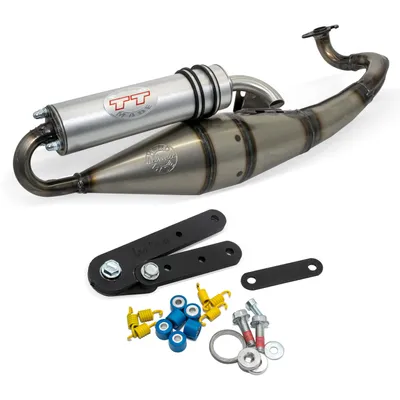 Obrázok produktu pre Výfukový systém LeoVince HAND MADE TT s homologáciou (ABE) pre motocykel Keeway RY6 50, modelový rok 2009 a novšie