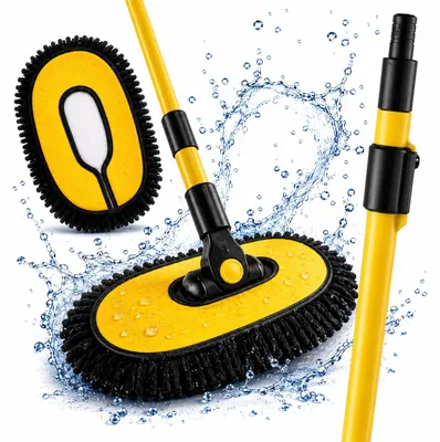 Zdjęcie produktu dla Mop Teleskopowy 105 cm – Szczotka Do Mycia Samochodu – Mop Do Samochodu – Dla Kierowców