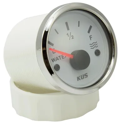 Immagine prodotto di Indicatore del livello dell'acqua per imbarcazioni - Indicatore del livello del serbatoio dell'acqua - 52 mm - 12/24 V - 0–190 Ω