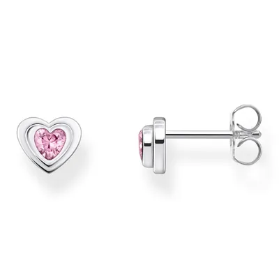 Produktbild von Herz Ohrstecker mit pinkem Stein - Thomas Sabo Modell: H2271-643-9