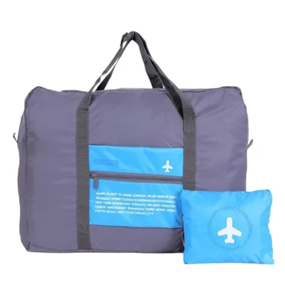 Produktbild von Reisetasche Blau faltbar Bordgepäck 32L Tasche Sporttasche Umhängetasche Freizeittasche