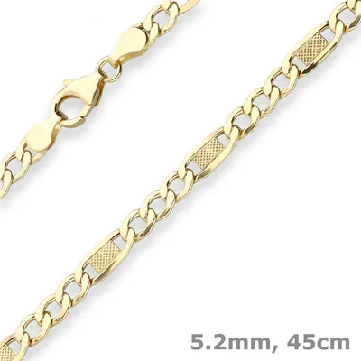 5-2mm-Fantasiekette-hohl-aus-333-Gelbgold-45cm