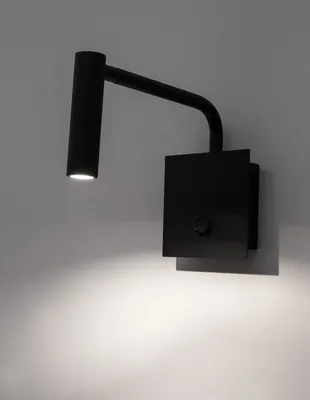 Produktbild von Nova Luce SICILY LED Wandleuchte Schwarz 3W Warmweiss 10x16x20cm 7140181