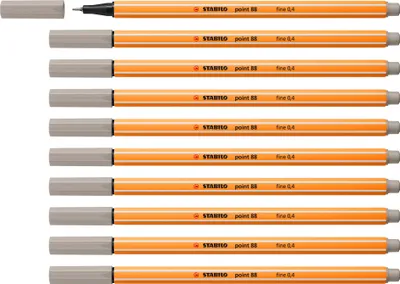 Produktbild von STABILO Fineliner -  point 88 - 10er Pack - warmgrau
