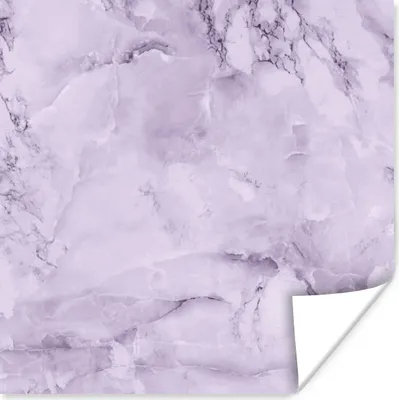 Produktbild von MuchoWow® Poster Marmor - Adern - Violett 100x100 cm - Babyzimmer