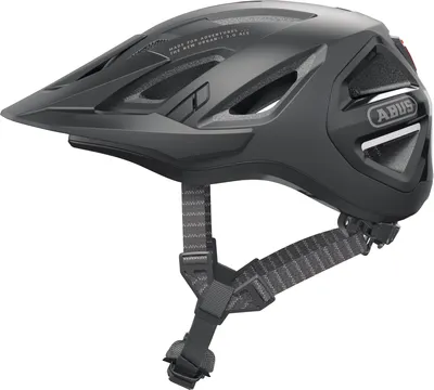 Produktbild von ABUS Stadthelm Urban-I 3.0 ACE - sportlicher Fahrradhelm mit LED-Rücklicht, verlängertem Schirm und Magnetverschluss - für Damen und Herren - Schwarz, Größe L (56-61 cm)