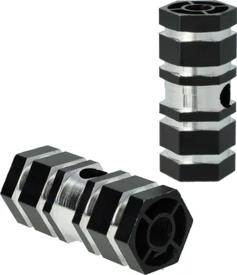 Produktbild von vhbw 2x Fußrasten für Fahrrad, BMX Bike, Mountainbike - BMX Pegs, 6,6 x 2,5 cm, Schwarz