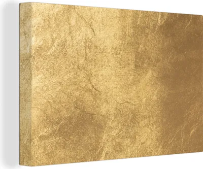 Produktbild von OneMillionCanvasses® - Leinwandbilder - 150x100 cm, Licht fällt auf eine goldene Wand, Wandbilder Kunstdruck Wanddekoration - Foto auf Leinwand - Gemälde auf Holzrahmen