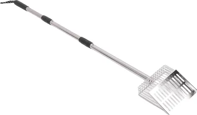 Zdjęcie produktu dla Qcwwy Metalowa szufelka dla kota, teleskopowa rączka ze stali nierdzewnej, 3 sekcje, odłączany skrobak dla kota, łopata dla kurczaka, szufelka dla kurczaka, pierścień do zamiatania dla zwierząt domowych