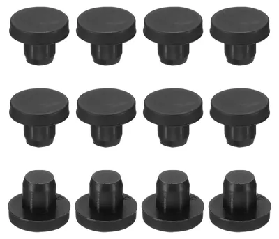 Silikon-Stopfen für 8,5–9 mm Löcher, schwarz, 24 St.