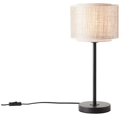Produktbild von BRILLIANT Lampe, Odar Tischleuchte schwarz/beige, 1x A60, E27, 42W, Mit Schnurzwischenschalter