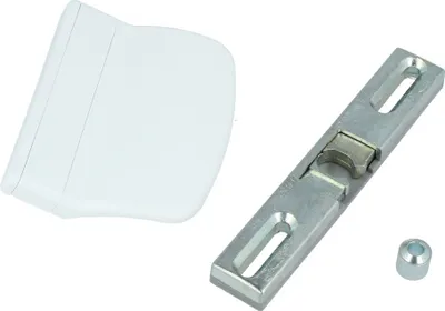 Produktbild von Balkontürgriff Balkontürschnäpper mit Gegenstück Ziehgriff Universal-Schnäpper Weiß - RAL9016