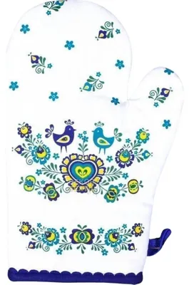 Zdjęcie produktu dla Rękawica kuchenna Folklor niebieska 1 szt. 18x28 cm
