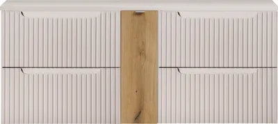 Produktbild von Waschtischunterschrank 140cm, kaschmir und Eiche, NEWPORT-56-CASHMERE