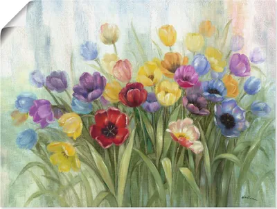 Produktbild von ARTland Poster Tulpenwiese I Größe: 60x45 cm