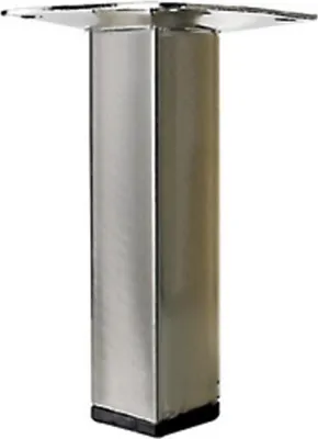 Image de Pied meuble carré HETTICH fixe acier brossé gris