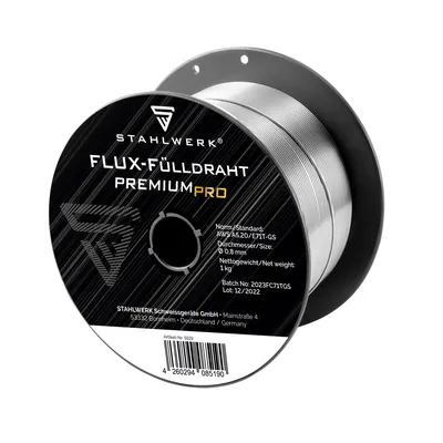 Produktbild von STAHLWERK Schweißdraht MIG MAG Premium Fülldraht E71T-GS Ø 0,8 mm S100/D100 1 kg