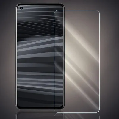 A transparent screen protector is shown next to a smartphone.