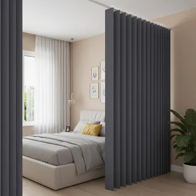 Immagine prodotto di Elzusha - Tenda divisoria per ambienti extra larga, 241x254 cm - Impermeabile, grigio scuro