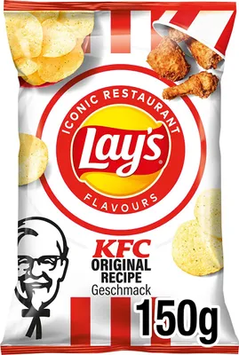 Produktbild von Lays KFC Original Recipe Kartoffelchips mit Hähnchengeschmack 150g