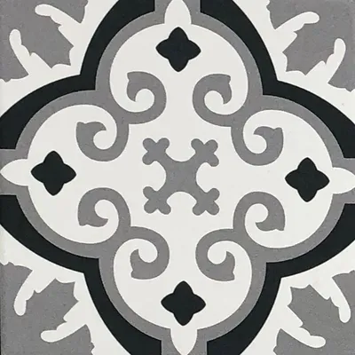 Produktbild von Marokkanische Fliesen 20x20 cm – Grau Schwarz